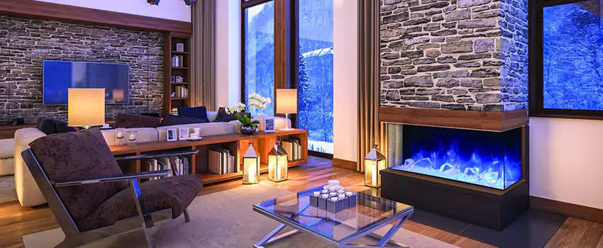 Dynamic Flame Color Fireplace Installation in Essa, ON